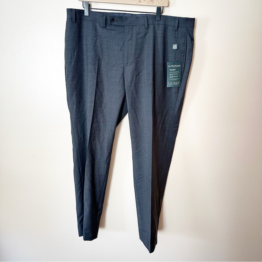 Ralph Lauren Men’s UltraFlex High Performance Wool Dress Pants Size 40 x 30 Gray